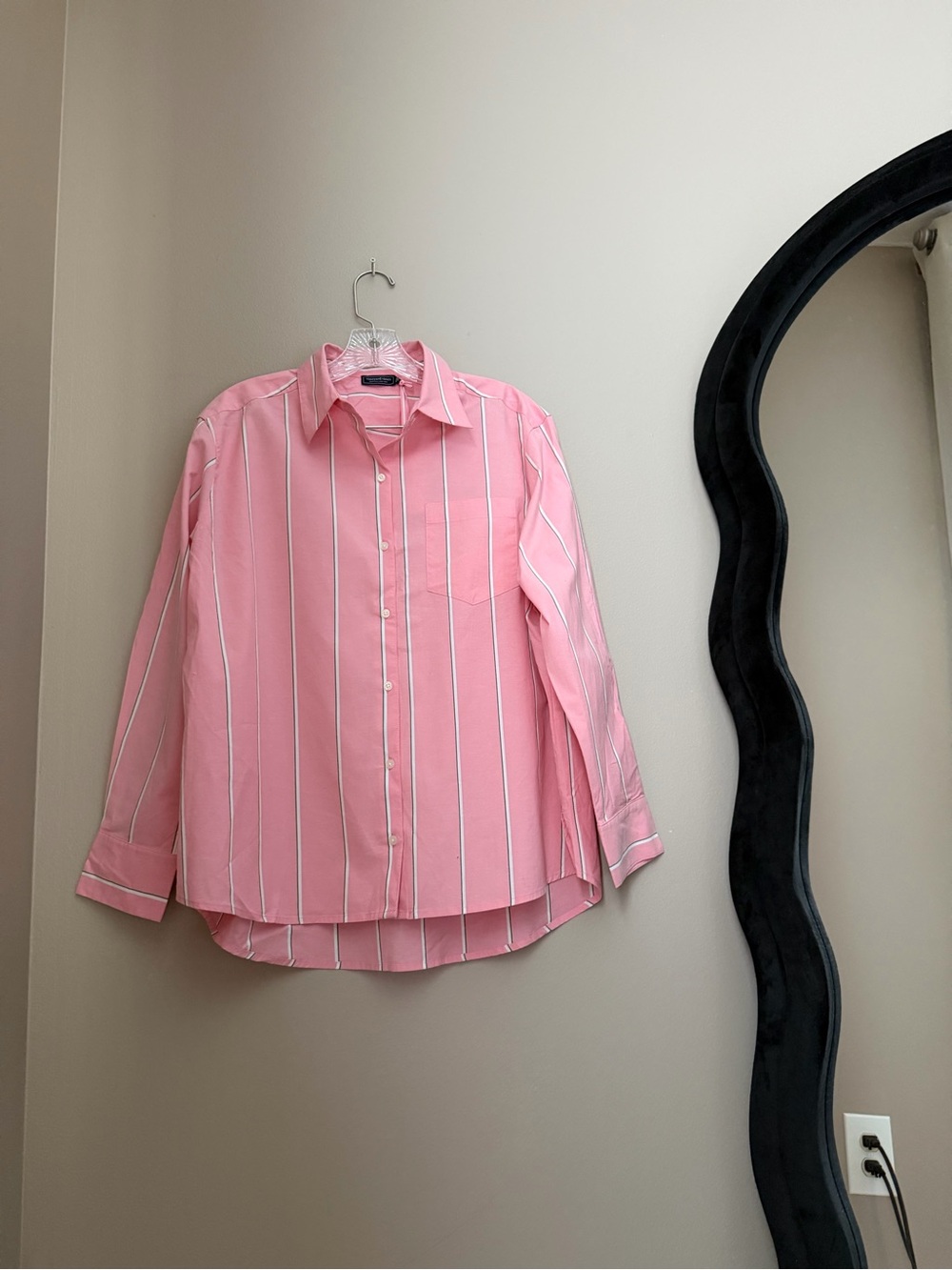 Vineyard Vines Poplin Relaxed Button-Down Shirt Pink Stripe  S